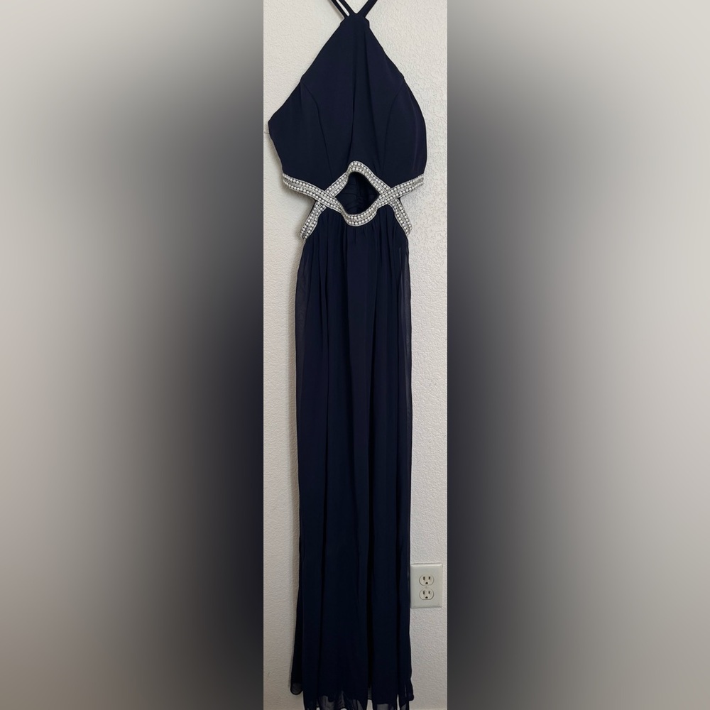 Elegant Navy Blue Women's Dress